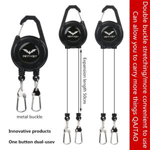 야외용 이중 헤드 클립 버클, 작업 허가증 걸이 버클, 열쇠고리, 낚시 버클, 텔레스코픽 버클, 쉽게 당길 수 있는 버클