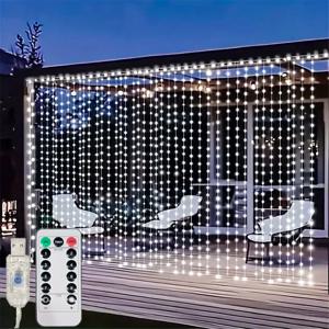 3/6M USB LED 커튼 8 모드 원격 제어 조명 휴일 웨딩 갈 랜드 침실 거실 장식 라마단 장식