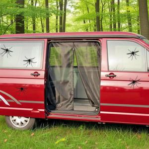 폭스바겐 T5 T6 슬라이딩 차량 도어 커튼 마그네틱 모기장 통풍 방충망 초미세 모기 방지 메쉬