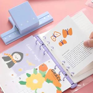 1개 3홀 루즈리프 펀치, 구멍 직경 5mm, 노트 제본용 특수 펀치, A5/A6/A7/A8 용지 등에 적합합니다.