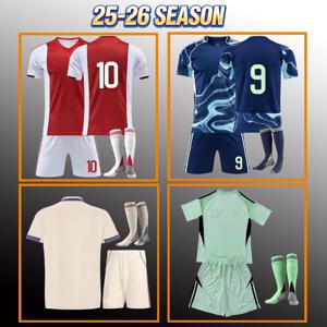 새로운 2025/2026 아약스 유니폼 세트, 어린이/성인용 고품질 맞춤 축구 유니폼