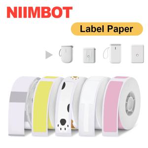 NIIMBOT D11/D101/D110 프린터용 자체 접착식 열전사 라벨 용지 Niimbot 라벨 테이프 스티커 롤 흰색 라벨 스티커