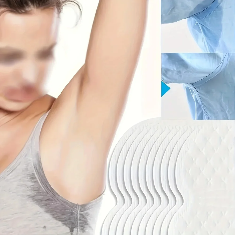 50개입 겨드랑이 땀 패드, 일회용 데오도란트 쉴드, 흡수성, 오래 지속, 방수, 남녀공용