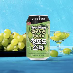 리얼 청포도 소다 제로 350ml x 24캔