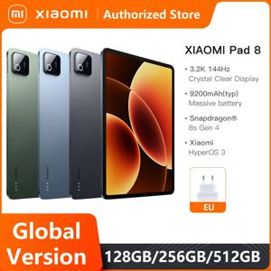 글로벌 버전 샤오미 패드 8 13MP 카메라 9200mAh 45W 터보 충전 11.2인치 144Hz 디스플레이 미 태블릿 스냅드래곤 ®   8세대 4세대 CPU