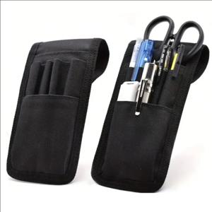 새로운 1Pcs 내구성 옥스포드 천 블랙 멀티 포켓 도구 벨트 파우치 가방 휴대용 전기 기술자 도구 펜 가위 주최자 선물
