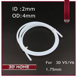 1M PTFE 튜브 파이프-J 헤드 핫 엔드 RepRap Rostock Bowden Extruder for 3D V5 V6 1.75mm 필라멘트 ID 2mm OD 4mm