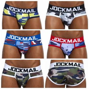 JOCKMAIL 브랜드 위장 인쇄 남성 속옷ueca masculina 섹시한 U 볼록한 남성 팬티 calzoncillos hombre 슬립 남성 팬티