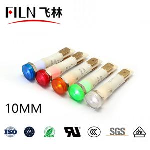 FILN Thread 특가 판매 플라스틱 10mm LED 표시등 빨강 노랑 파랑 초록 흰색 파일럿 램프 신호등