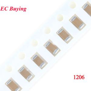 100개 1206 3216 SMD 칩 세라믹 커패시터 22pF 100pF 1NF 2.2NF 10NF 1uF 2.2uF 4.7uF 10uF 47uF 100uF 330uF 6.3V 10V 16V 25V