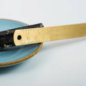 황동 소재 눈금자 골드 컬러 센티미터 체중계, 아름다운 눈금자 학생 제도용품, 학교 문구, 15cm