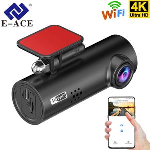 E-ACE4K 미니 UHD WIFI 대시 캠 자동차 Dvr 비디오 레코더 APP 제어 야간 투시경 미니 24H 주차 카메라 모니터 루프 기록