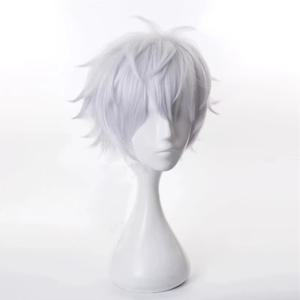 Gojo Satoru 코스프레 가발 애니메이션 Jujutsu Kaisen 코스프레 Gojo 짧은 내열성 합성 머리 애니메이션 가발 의상 파티