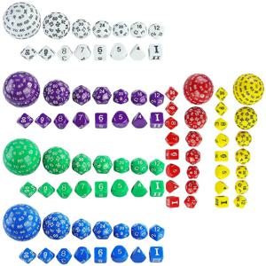 다면체 주사위 세트 DND 큐브 POP D3-D100 아크릴 주사위 세트 선물용 15 Pcs DND 게임 RPG 보드 게임 액세서리