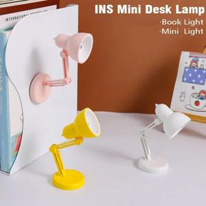 미니 LED 밤 독서 책 빛 접이식 테이블 램프 기숙사 침실 크리 에이 티브 침대 머리 조명 홈 장식 인형 집 램프