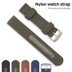 18mm 20mm 22mm 24mm 나일론 캔버스 시계 밴드 짠 소프트 벨트 유니버설 팔찌 남성 여성 스포츠 손목 밴드