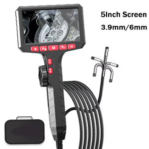 자동차 수리용 LED 조명 포함 HD 1080P 보어스코프, 3.9mm, 6.0mm 카메라, 배관 검사, 줌 가능, 5 인치