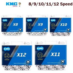 KMC X8 X9 X10 X11 X12 도로/MTB 자전거 체인 8v 9v 10v 11v 12v 118L 126L 자전거 체인 e-biek with Quick-Link for SHIMANO SRAM