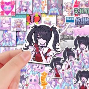 56Pcs 애니메이션 앵커 소녀 스티커 게임 캐릭터 비 Ame Chan 귀여운 장식 전화 케이스 여행 수하물 스케이트 보드 데칼 선물