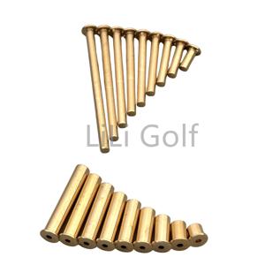 10Pcs 세트 골프 클럽 무게 헤드 액세서리 샤프트 플러그 조립 키트 구리 네일 황동 스윙 탄소/강철 크기 .370/.335/.350