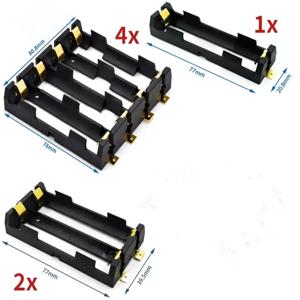 1x 2x 4x 18650 SMT 배터리 홀더 18650 3.7V 배터리 상자 보관 케이스 청동 핀이 있는 컨테이너 전원 은행
