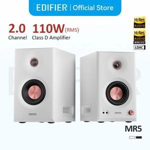 Edifier MR5 2.0 모니터 스피커 시스템 블루투스 V6.0 LDAC 고해상도 무선 스피커 3웨이 액티브 크로스오버 110W RMS