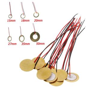 10/20PCS 압전 세라믹 웨이퍼 플레이트 압전 직경 12-50MM 부저 스피커 용 와이어 포함 전자 부품 키트