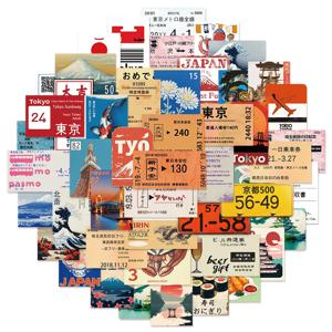 50PCS 일본 여행 문화 크리 에이 티브 일본어 스티커 수하물 노트북 스케이트 보드 스피커 방수 스티커