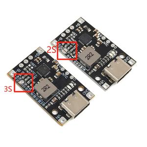 2S 3S 타입-C USB BMS 15W 8.4V 12.6V 1.5A 리튬 배터리 충전 부스트 모듈 (균형 지원, 고속 충전, 표시등 포함)