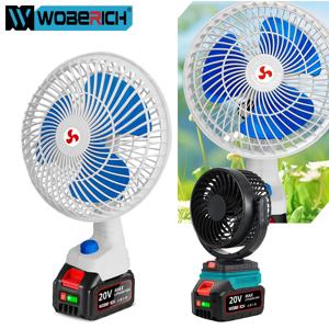 WOBERICH 무선 무선 충전식 팬 Makita 18V 인터페이스 캠핑 팬 용 야외 전기 팬 휴대용