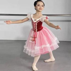 어린이 발레 스커트 소녀 댄스 스커트 캠퍼스 댄스 프로그램 발레 댄서 의상 무대 단체 공연 의상
