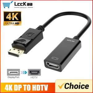 4K DP-HDMI 호환 케이블 디스플레이 포트-HD 어댑터 남성-여성용 노트북 PC 디스플레이 포트-HDMI 호환 변환기