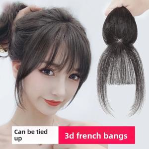 여성용 헤어 뱅 사이드 프린지 3D 미들 파트 가짜 앞머리 클립인 익스텐션 인비저블 헤어피스 합성