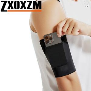 1개 러닝 폰 홀더 암백 더 큰 수납 공간 튼튼한 지퍼 자전거 하이킹 호환 폰 암밴드