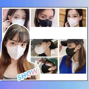 10/100Pcs 야외 일회용 3D 입체 얼굴 마스크 남성과 여성 남여 공용 솔리드 컬러 통기성 방진 마스크