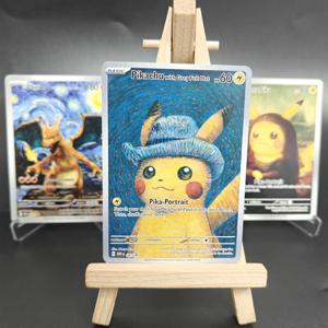 PTCG 카드 영어판 피카츄 회색 펠트 모자 반 고흐 시리즈 SVP 085 프로모션 취미 DIY 컬렉션 카드
