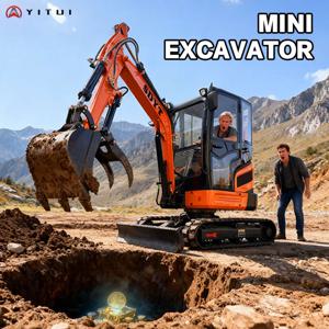 맞춤형 2.6톤 소형 미니 굴삭기 다기능 소형 굴착기(버킷 포함) 정원/농장 관리용