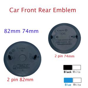 2개 74mm 82mm 자동차 전면 후드 엠블럼 후면 트렁크 배지 BMW E30 E39 E46 E60 E61 E90 X1 X3 X4 X5 X6 X5 F10 F30 51148132375용