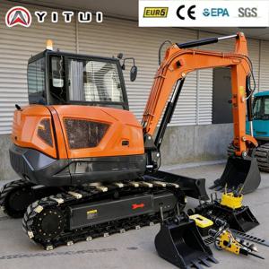 맞춤형 6.5톤 미니 유압 굴삭기 소형 크롤러 굴착기 농장 건설 정원 관리용 부속품 포함
