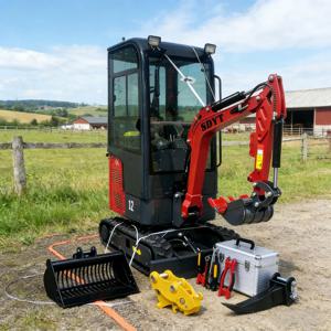 1.2톤 유압 크롤러 미니 굴삭기 고품질 맞춤형 디젤 엔진 CE 유로 5 미니 굴삭기 빠른 배송