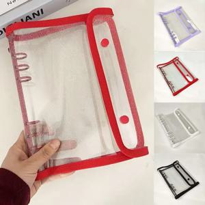 A5 바인더 더블 버클 커버 10개 리필 슬리브 가방 DIY 루즈 리프 사진 K팝 오거나이저 홀더 아이돌 카드 보관책
