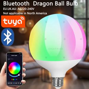 E27 기본 Tuya 블루투스 스마트 드래곤 볼 전구 Led 램프 220V RGBCW 스마트 라이프 APP 빛 색상 변경 음악 동기화 그룹 제어