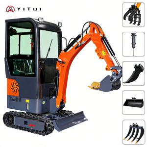2026년형 미니 굴삭기 1.5톤 EPA 유로5 쿠보타 엔진 미니 굴삭기, 캐빈 및 다양한 어태치먼트로 맞춤 제작