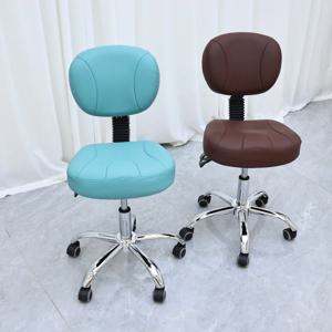 인체공학적 등받이가 있는 이동식 작업 의자, 네일 기술자, 이발사 및 치과의사용, 편안한 리프트 기능이 있는 바퀴 달린 기술자 의자