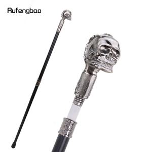 해골 머리 큰 치아 숨겨진 플레이트와 Steampunk 워킹 스틱 자기 방어 패션 지팡이 플레이트 코스프레 Crosier 스틱 93cm