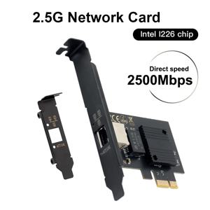 2.5G Intel i226 PCIE-RJ45 네트워크 카드 100/1000/2500Mbps RJ45 인터페이스 LAN 이더넷 기가비트 어댑터(PC/데스크탑용 Win용)