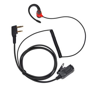 PTT 마이크가 장착된 워키토키 소프트 이어폰 BaoFeng UV-5R BF-888s Kenwood Retevis용 양방향 라디오 헤드셋 G 모양 이어폰 헤드셋