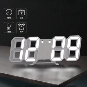 3D LED 디지털 시계 빛나는 패션 벽 시계 다기능 크리 에이 티브 USB 플러그 전자 시계 홈 인테리어
