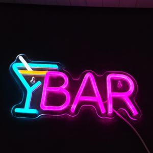 벽 장식용 바 네온사인, 침실 룸 데코용 LED 바 조명, 거실 비스트로 남자 동굴 파티에 적합한 미적 조명