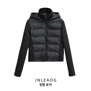 JNLEAOG 패셔너블한 코튼 재킷 여성용 스타일리쉬 디자인 따뜻한 겨울 코트 폴리에스터 원단 긴소매 후드 지퍼 클로저